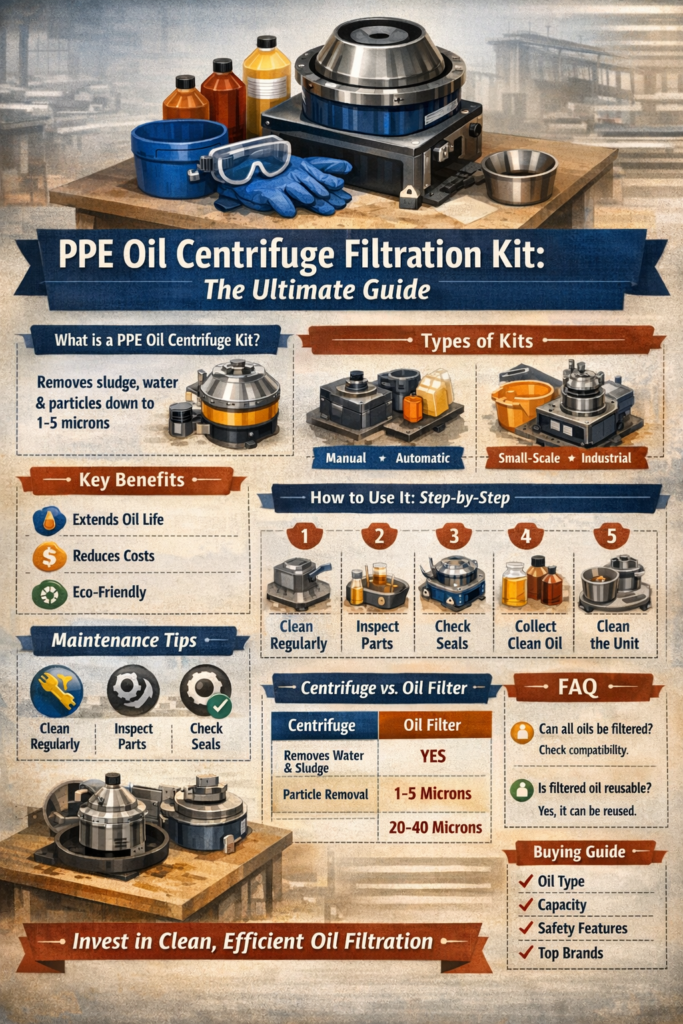 ppe oil centrifuge filtration kit